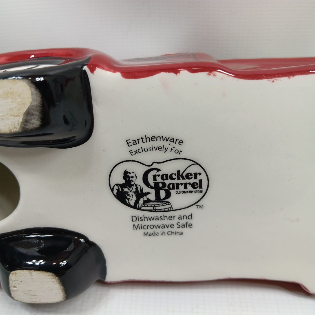 Ceramic Cracker Barrel Red Pick Up Truck 8 in