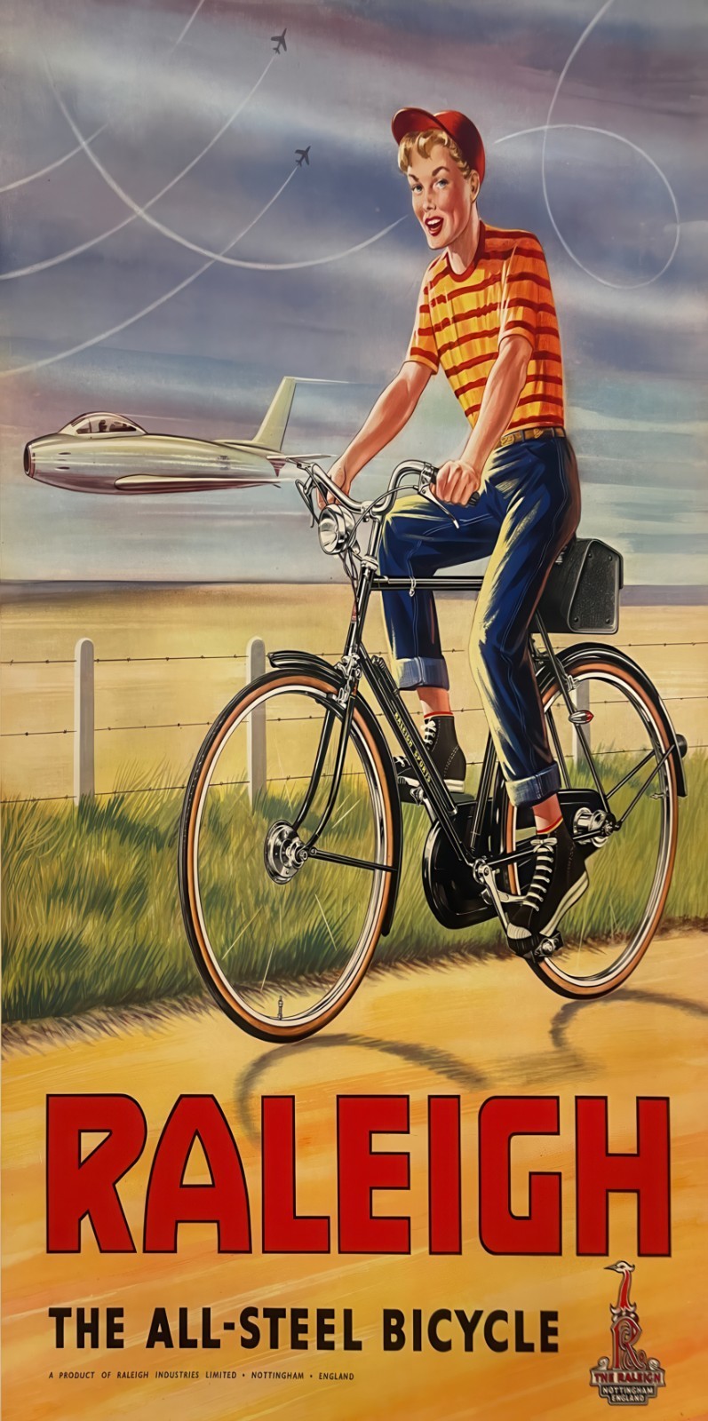 15121.Wall Decor Poster.Vintage Interior Art.Raleigh All Steel Bicycle British