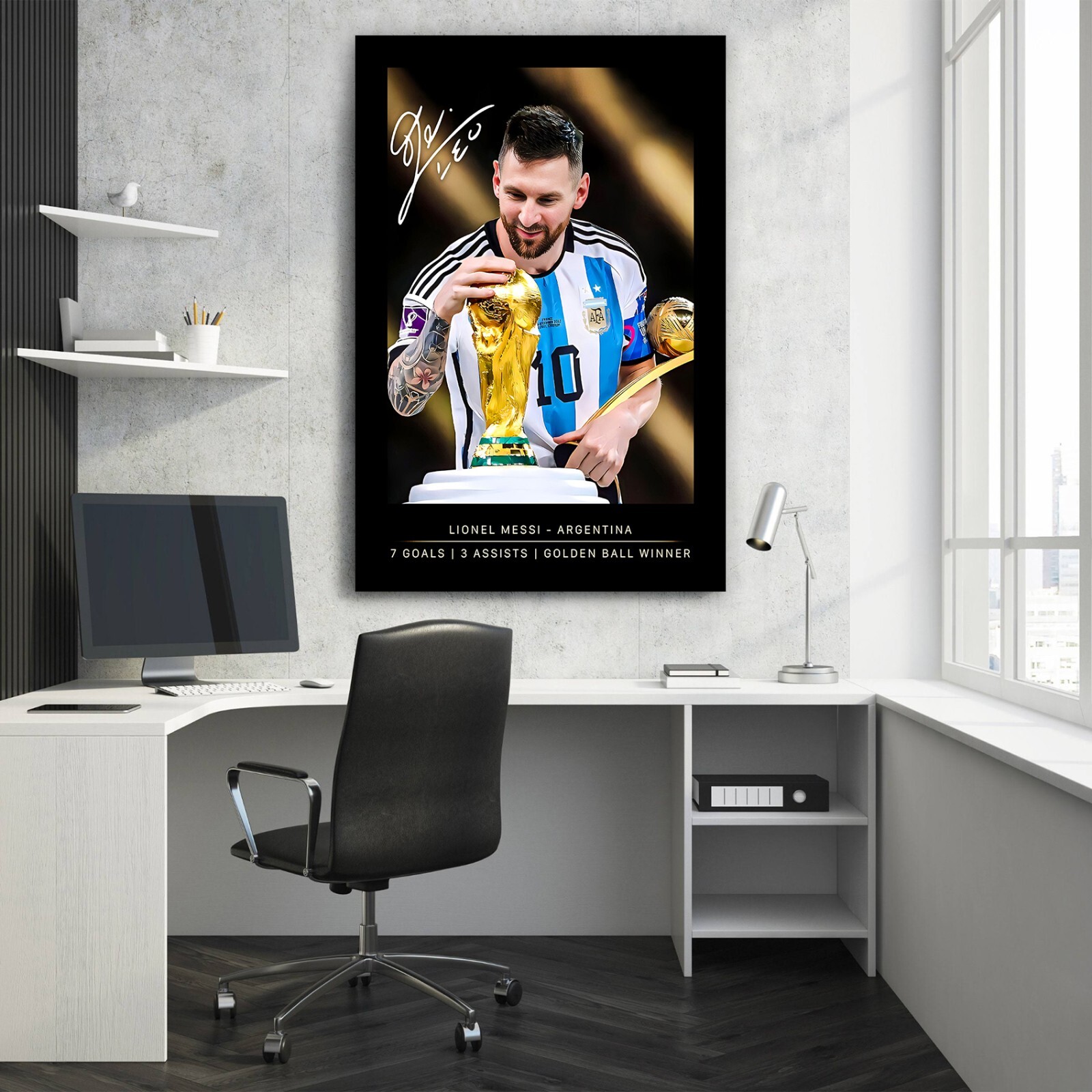 LIONEL MESSI 10 Inspirational Wall Art Signature Poster Ready to Hang Gift