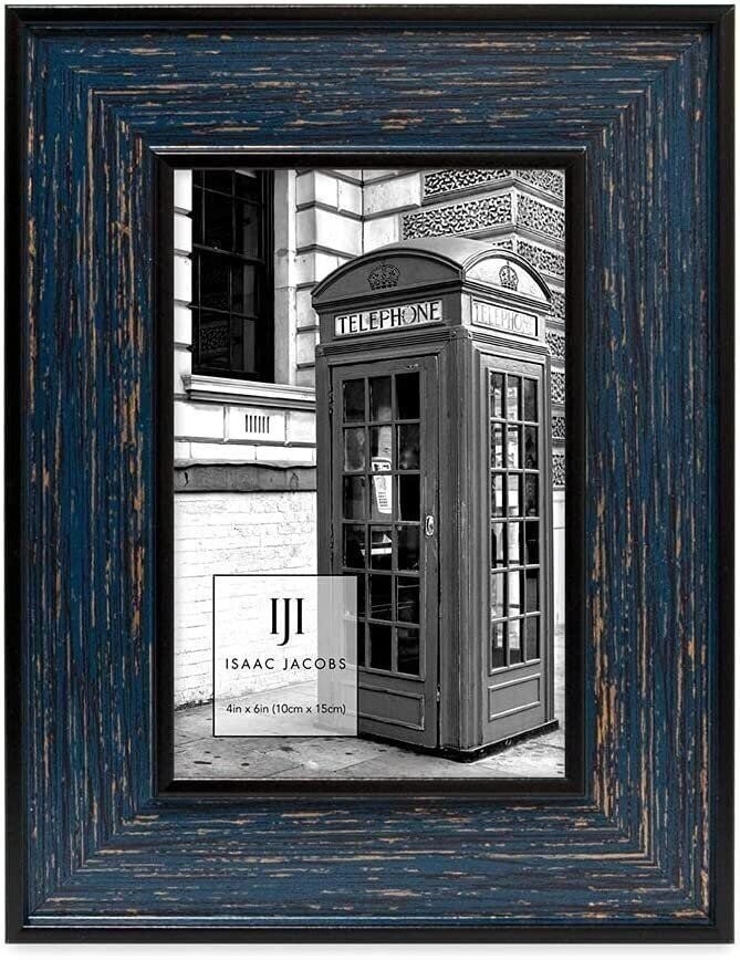 Isaac Jacobs (Vertical & Horizontal) Double Border Picture Frame w/ Black Easel