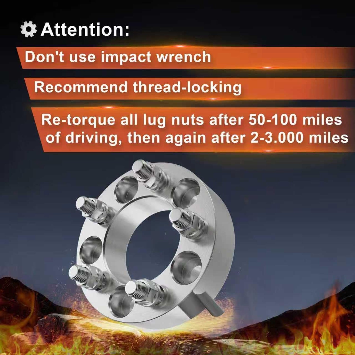HISH 5×4.5 Wheel Spacers, 1 inch 5×114.3mm Wheel Spacers with 1/2-20 Studs 82…