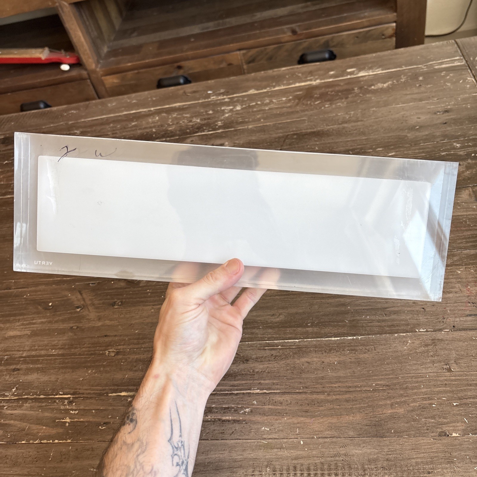 Horizontal Eged Vertu Crystal Photo Frame