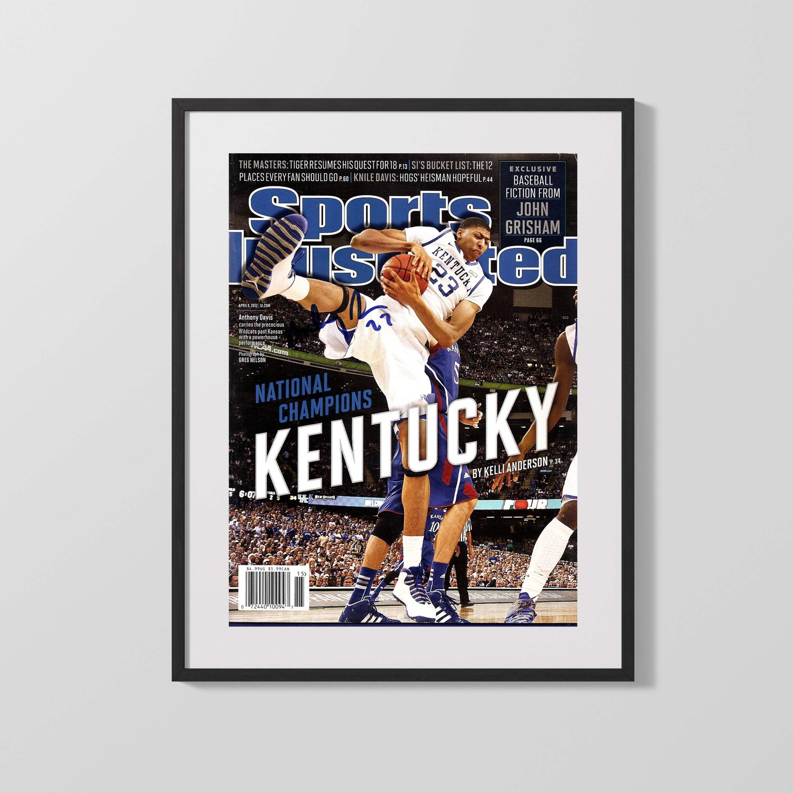 Kentucky Autograph SI Print – Anthony Davis – National Champions 2012