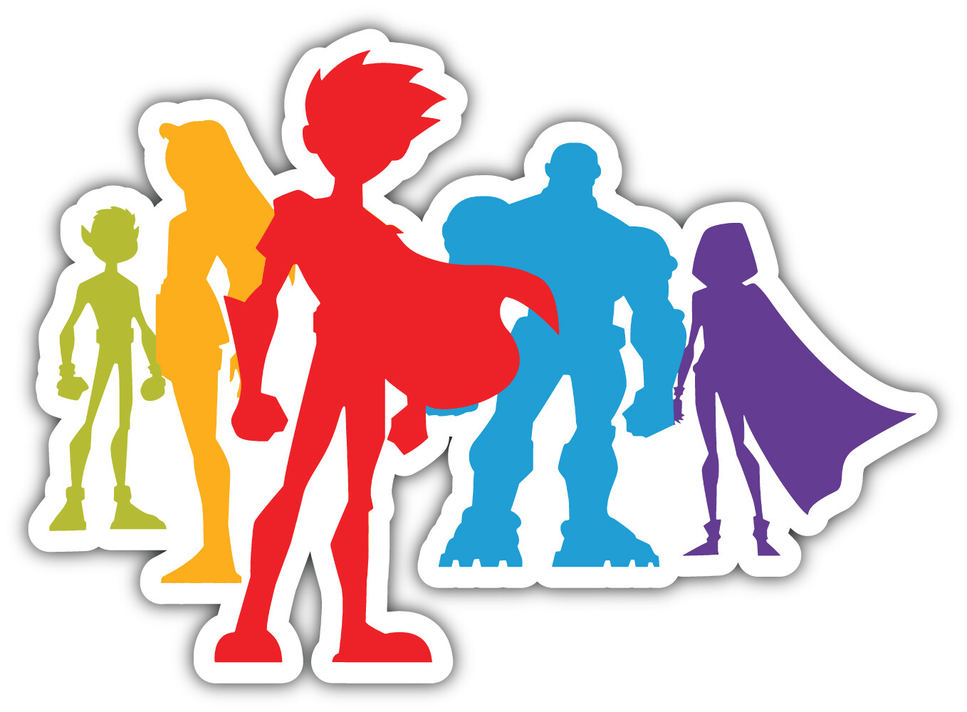 Teen Titans Cartoon Characters Sticker Bumper Decal – ”SIZES”