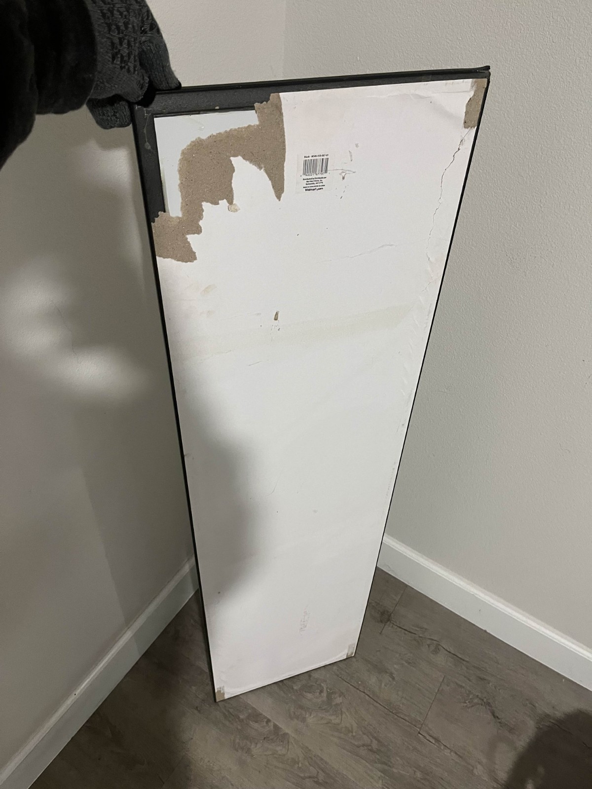 USED – Black Framed Vertical Full Body Mirror – Height 45.5″ in , Length 6″ in