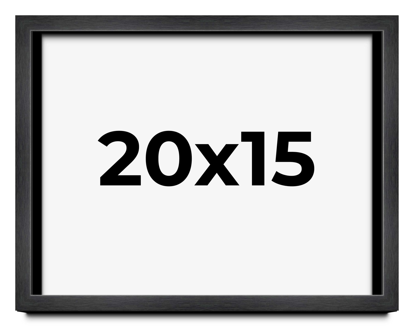 20×15 Shadow Box Frame Grey Charcoal Black | 0.875 Inches Deep | Wood Shadowbox