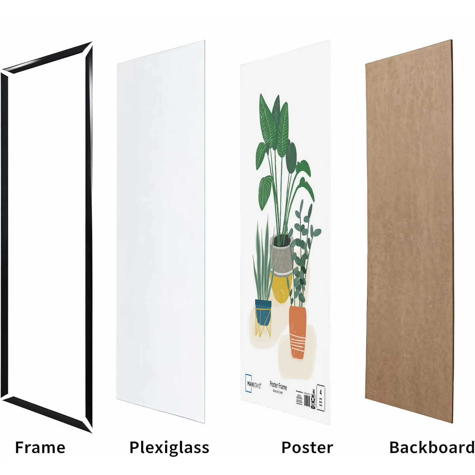 Mainstays – 27×40 Picture Frame – Black Flat Profile Wall Photo Frame