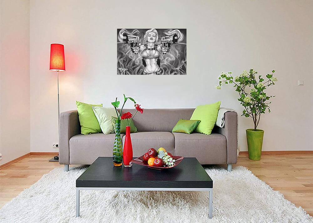Marilyn Guns – James Danger Harvey Poster 36in x 24in