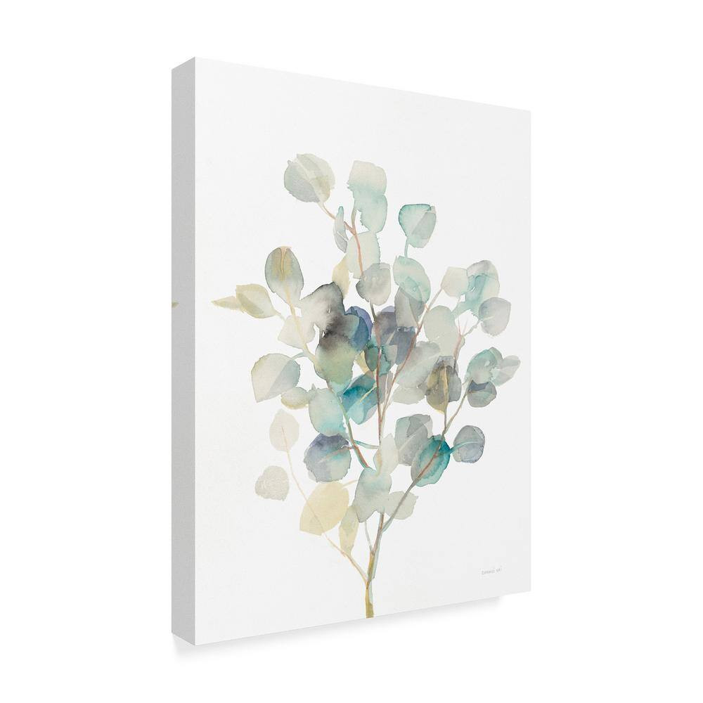 24 In. X 18 In. “Eucalyptus III White” by Danhui Nai Printed Canvas Wall Art