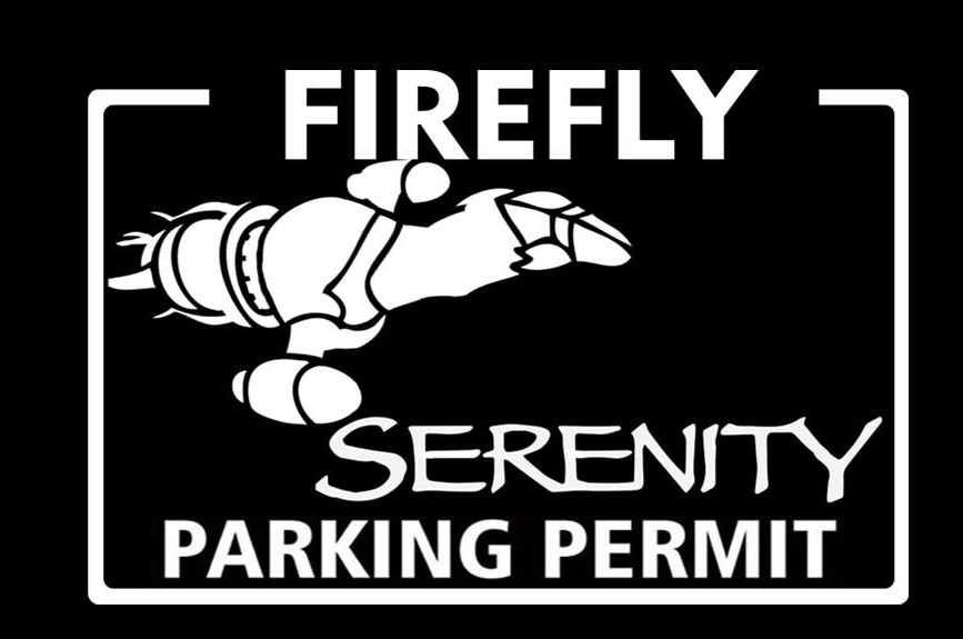 Firefly Serenity Parking Permit White 5″ Vinyl Decal Car Truck Van Camper Window