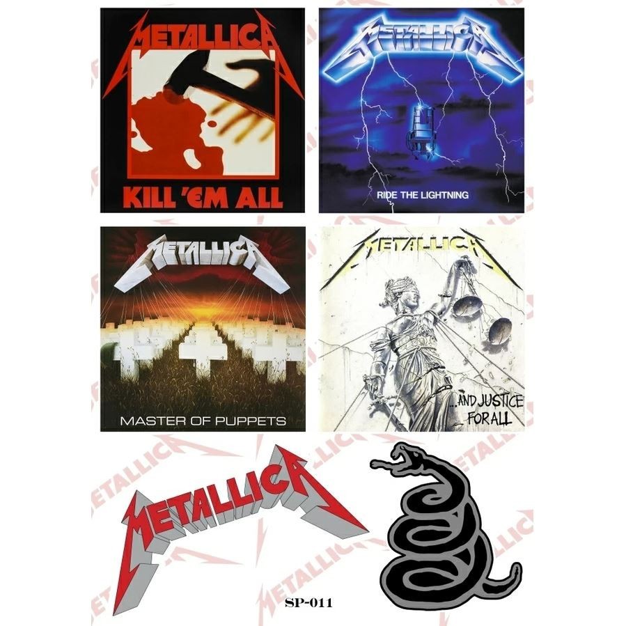 American Heavy Metal Band Sticker Pack | Master of Puppets Kill ‘Em All Justice