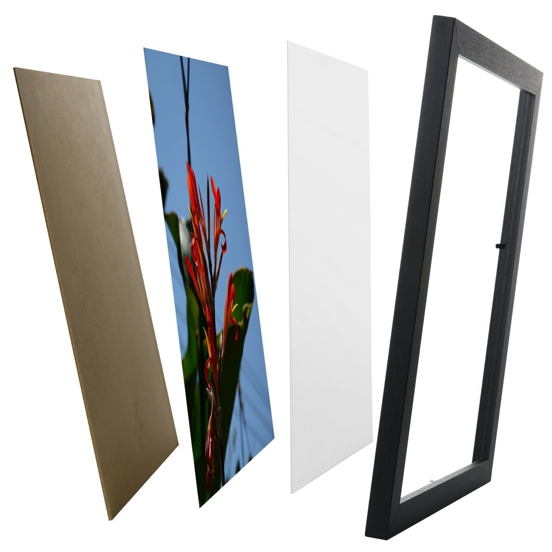 Uzifa 10×12 Picture Frame, Black Engineered Wood Photo Frame for Wall Display