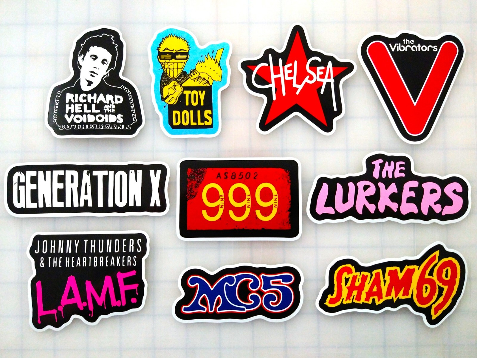 Punk Vinyl Sticker Lot (10 Stickers) Set 6