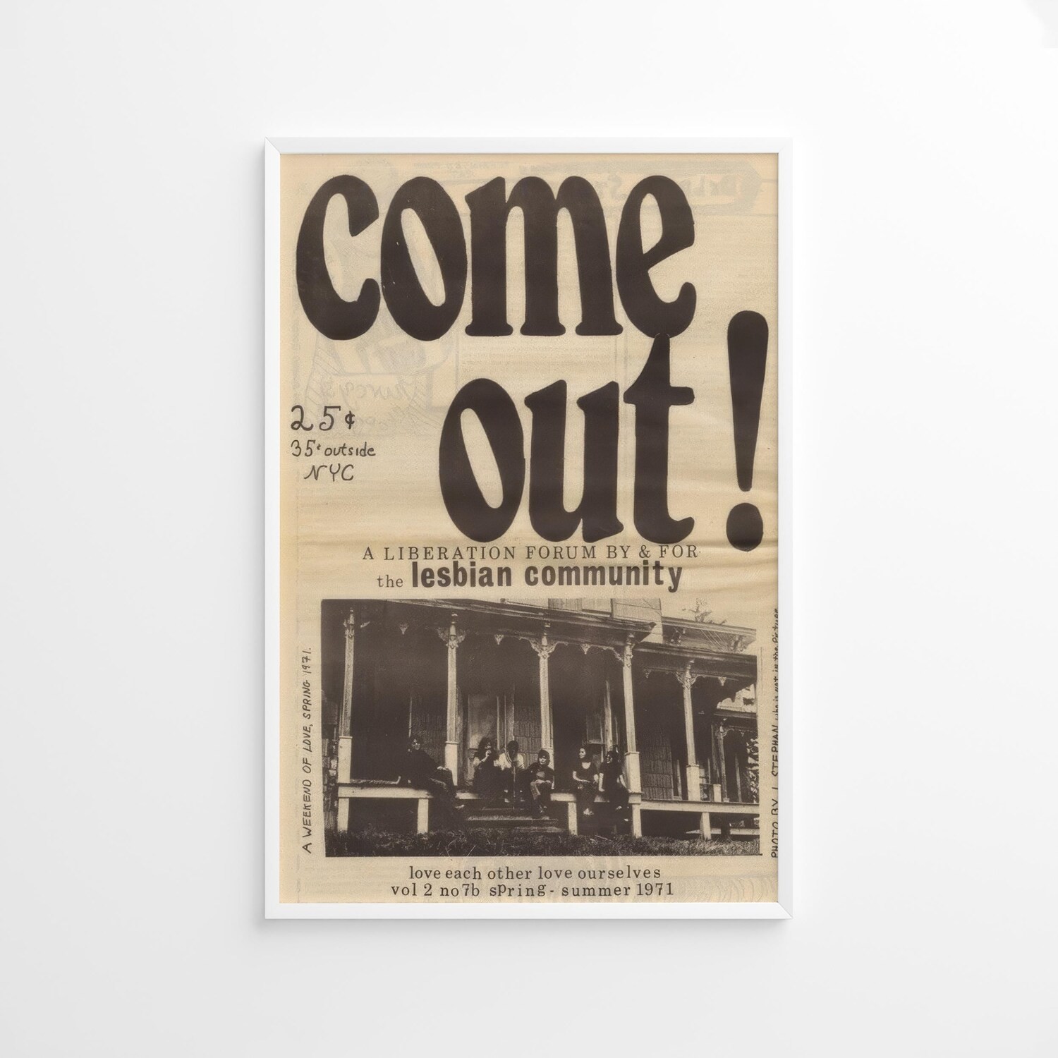 Feminist Lesbian Protest Poster Black White Photography Wall Art Print