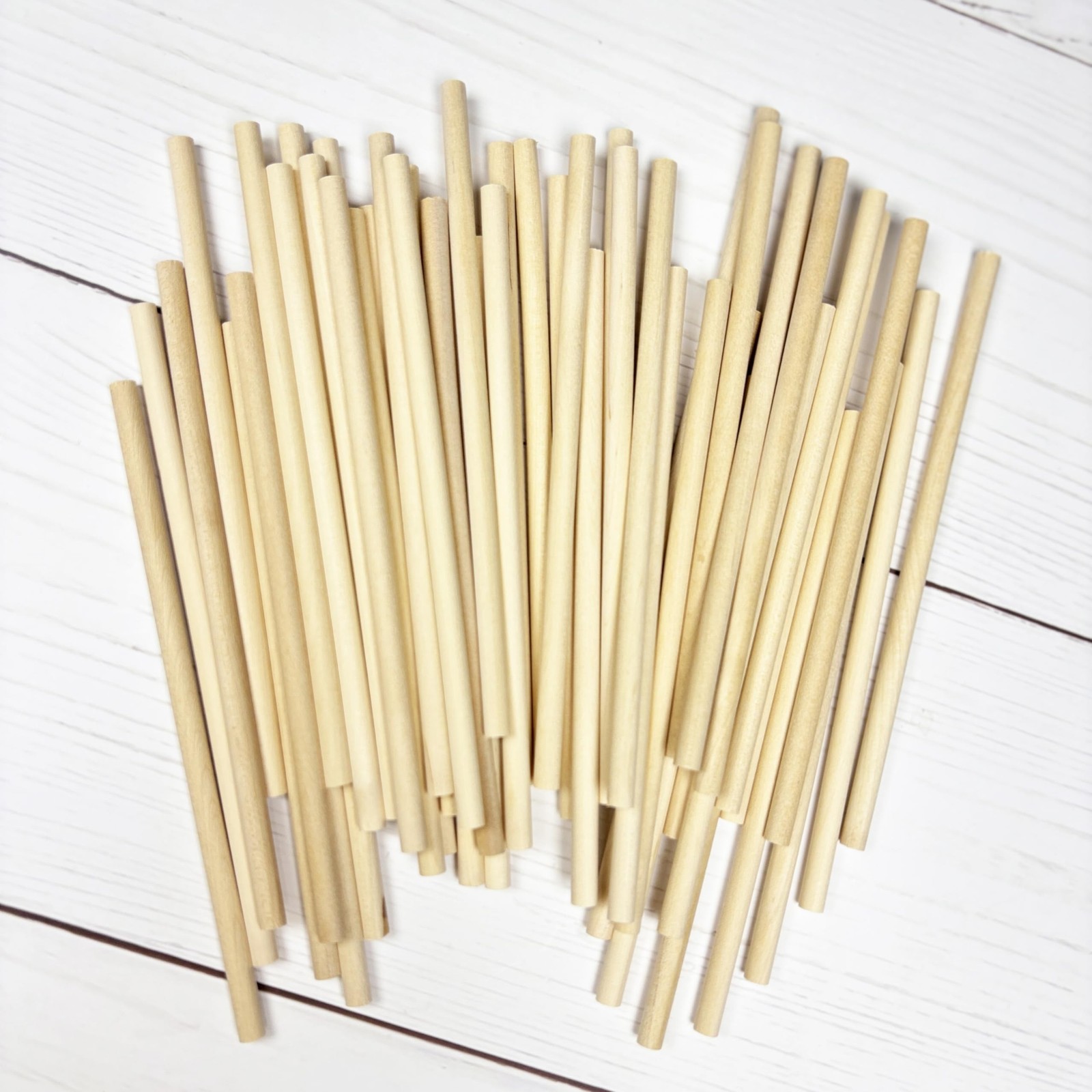 Wooden Dowels Wooden Sticks for Crafts 3/16 x15 Inch, 50 PCS Skinny Wood Dowe…