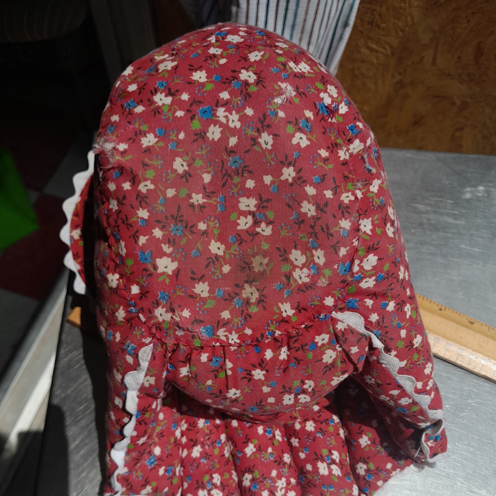 Vintage Handmade Primitive Rooster Decor Stuffed Fabric Doorstop SEE PICTURES