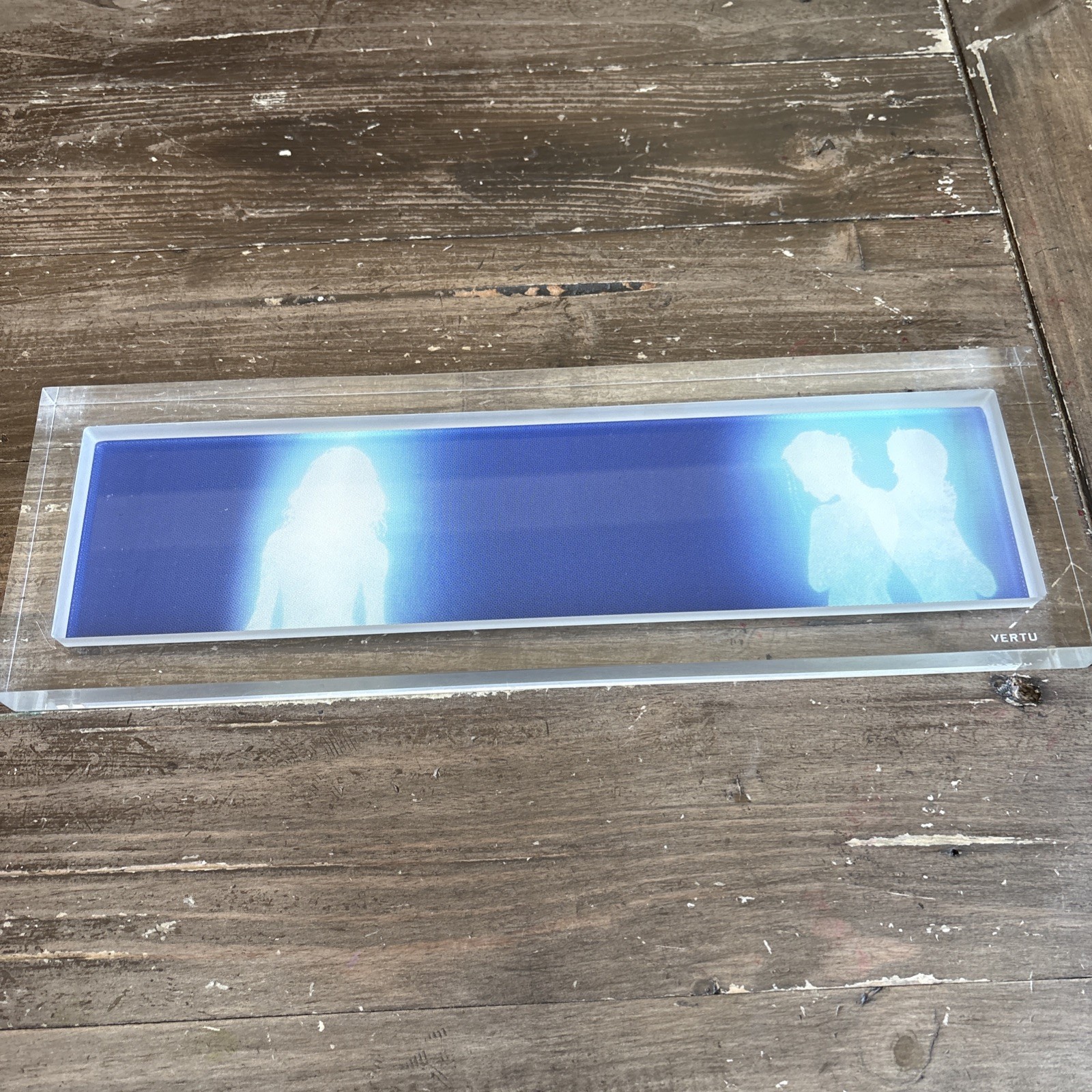Horizontal Eged Vertu Crystal Photo Frame