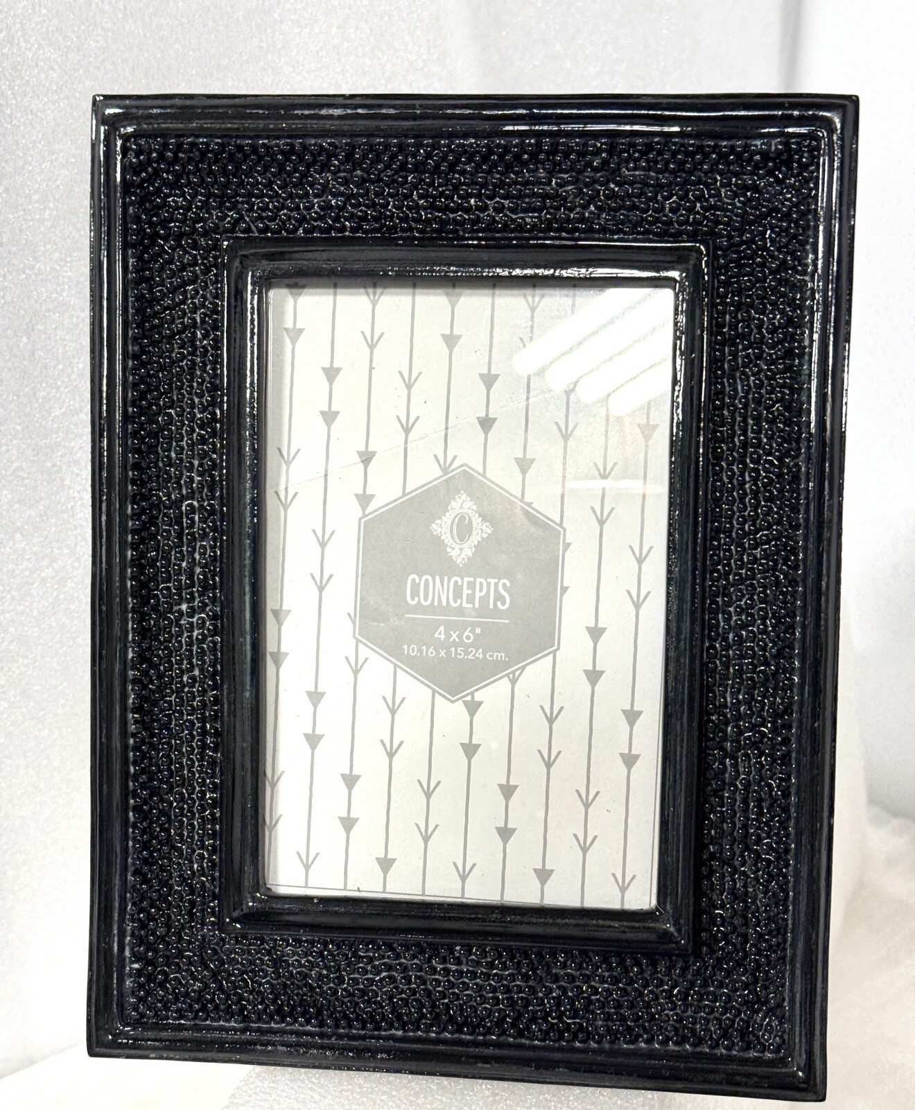 Concepts In Time Picture Frame 4×6 Black Textured See Pictures