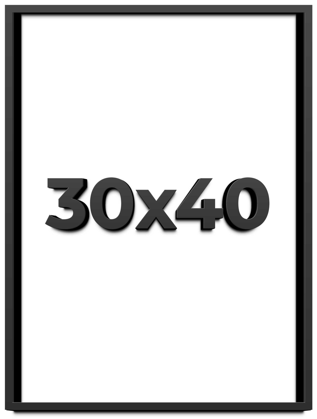 30×40 Shadow Box Frame Black | 1 inches Deep Real Wood Contemporary Shadowbox Di