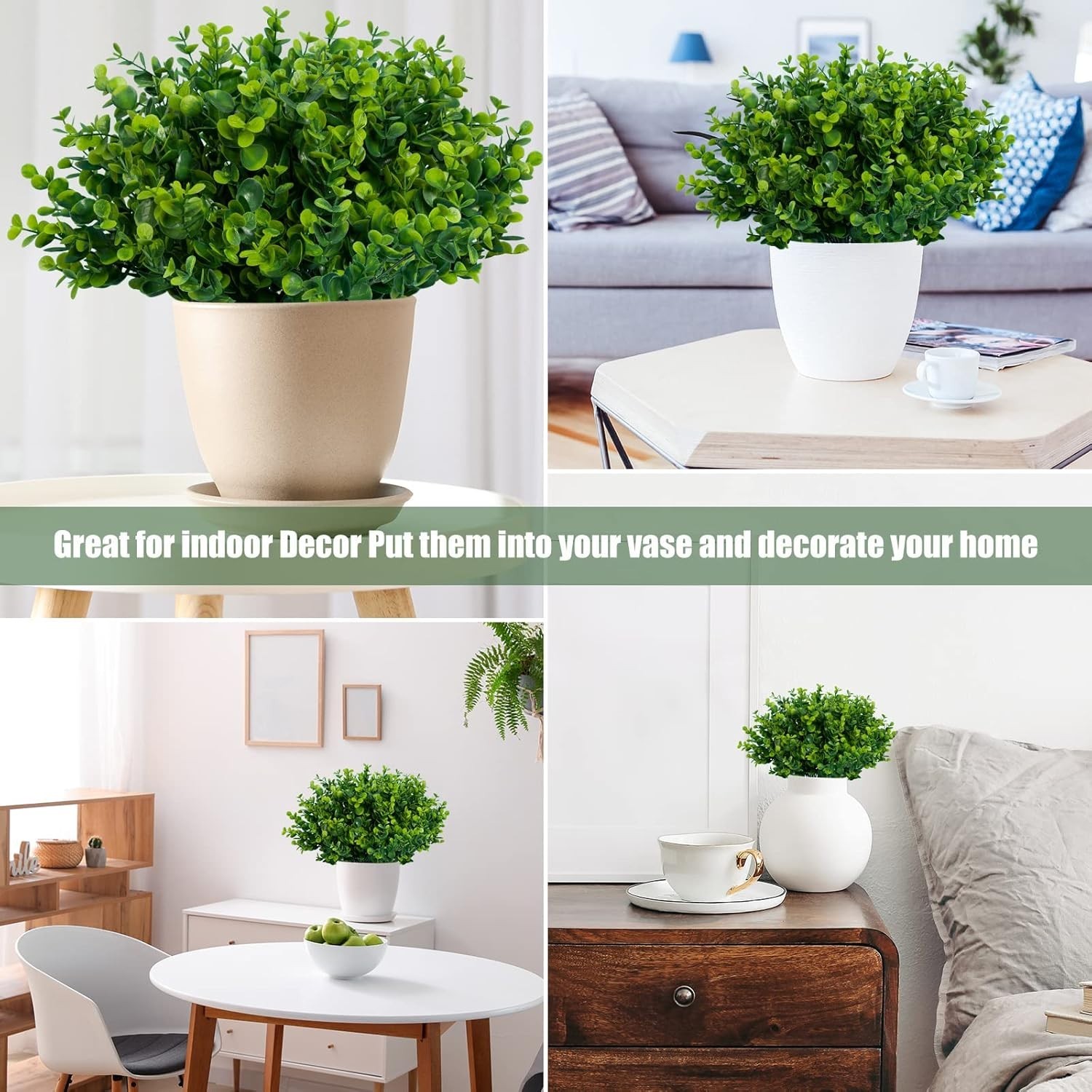 Durable, Easy-Care Artificial Boxwood Shrubs for Office & Home Use – 20 Count