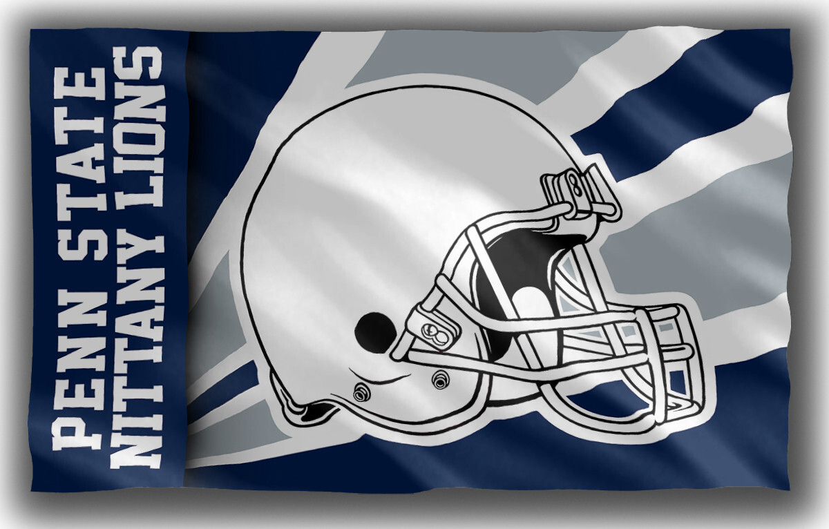 Penn Football Team Memorable Flag 90x150cm 3x5ft Lions Helmet Good Banner