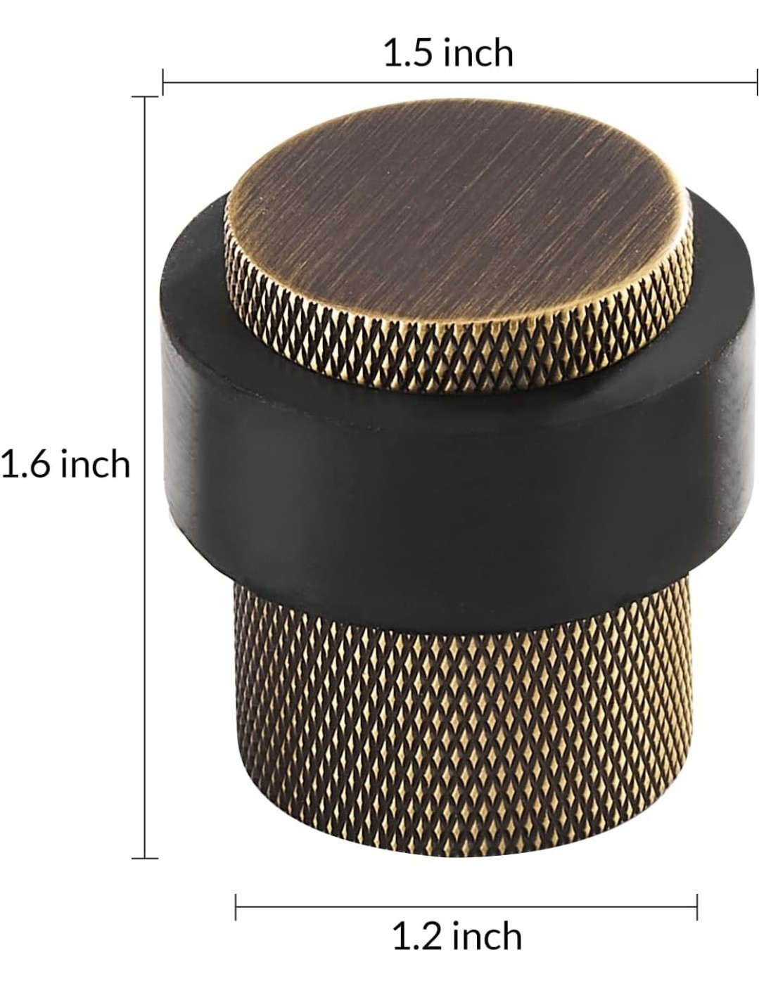 1-1/2 Length 1-3/5 Height Cylindrical Floor Mount Door Stopper HD – 4pck Bronze