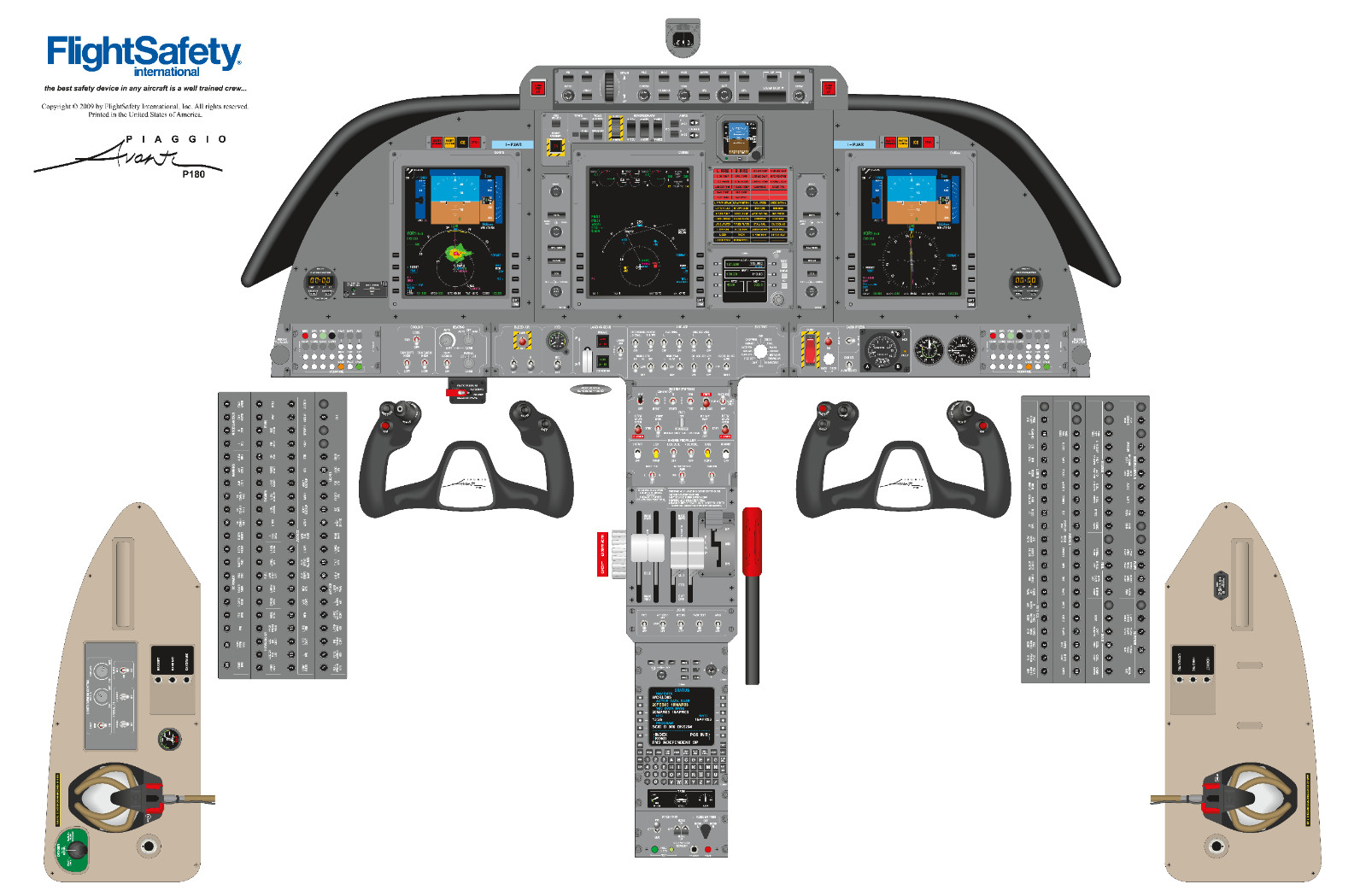Piaggio Avanti II Cockpit Poster 24in x 36in