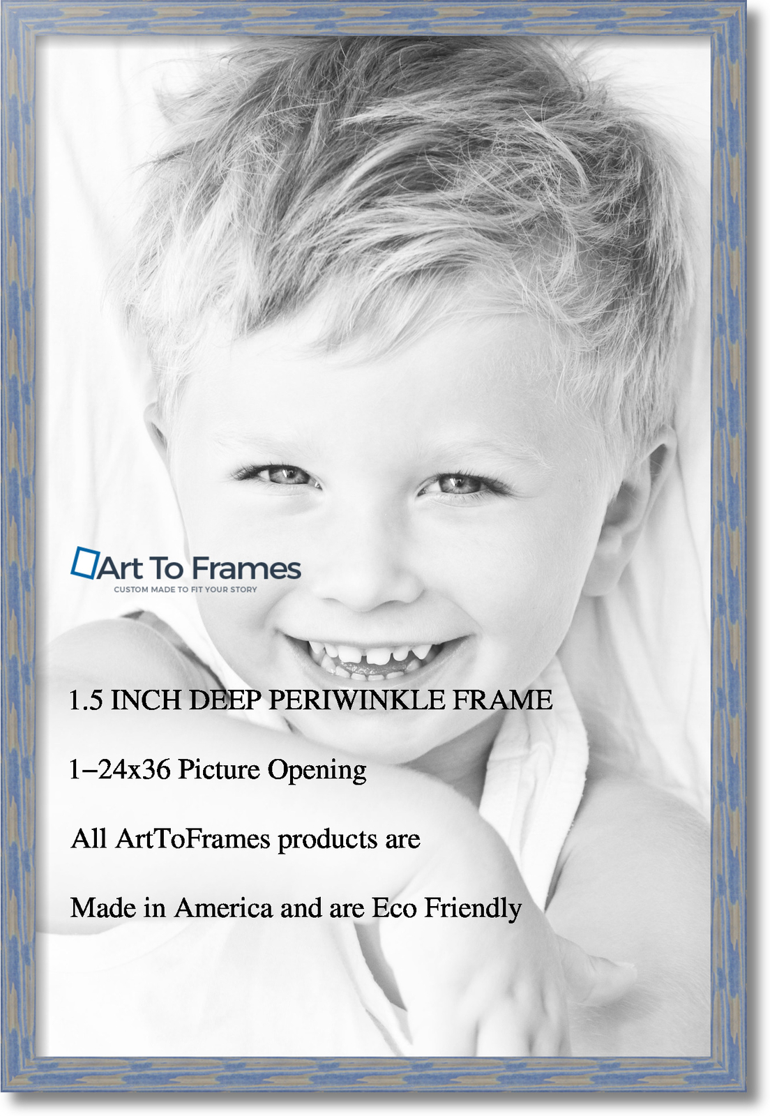 ArtToFrames 1.5″ Custom Poster Frame Deep Periwinkle 4377 Large