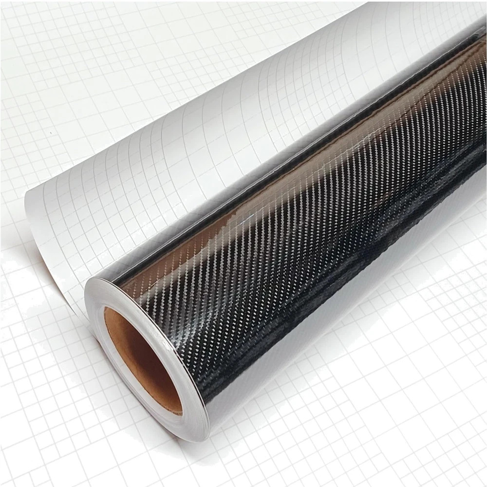 High Gloss 6D Black Carbon Fiber Vinyl Wrap Sticker with Air Release Bubble F…