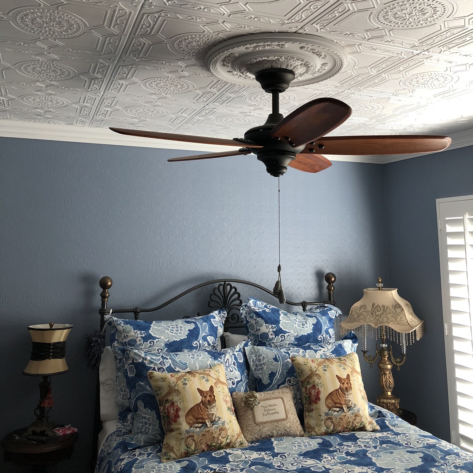 Tin-Look Faux GLUE UP Ceiling Tiles 20×20 Different Colors HAND PAINTED/UNPAINT