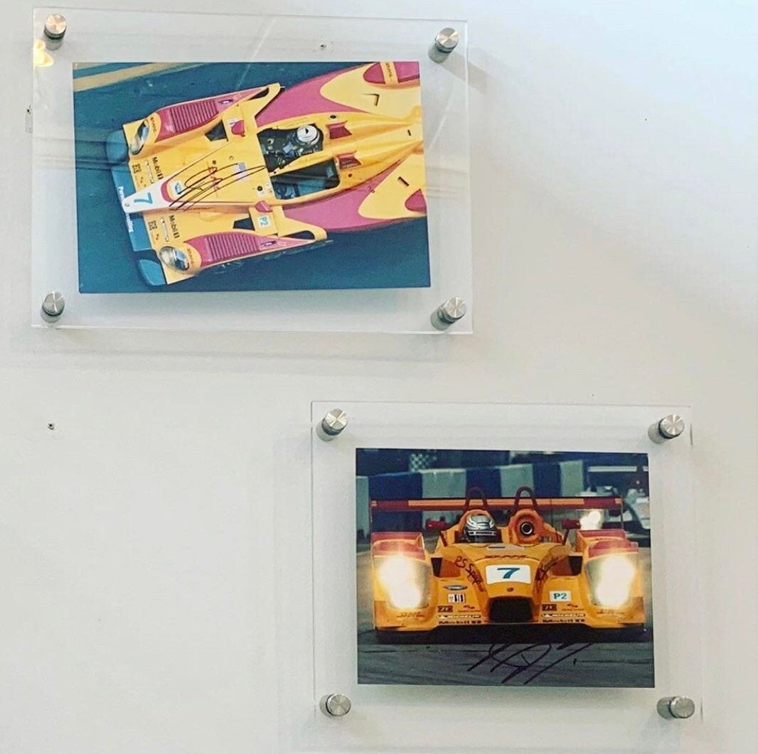 Double Panel Floating Acrylic Frame – Square Corners – Custom Size Available