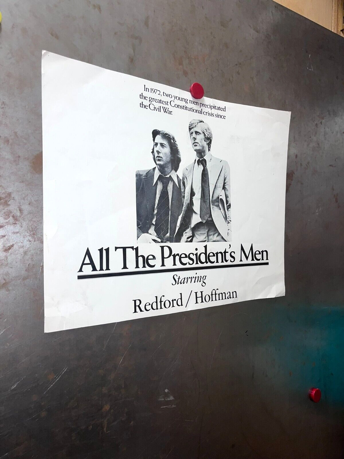 ALL THE PRESIDENT’S MEN VINTAGE MOVIE POSTER year unknown REDFORD HOFFMAN NIXON