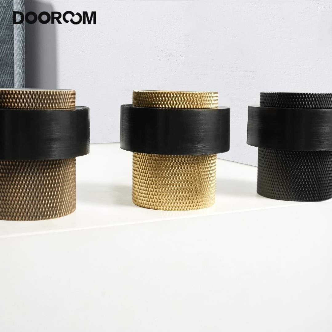 1-1/2 Length 1-3/5 Height Cylindrical Floor Mount Door Stopper HD – 4pck Bronze