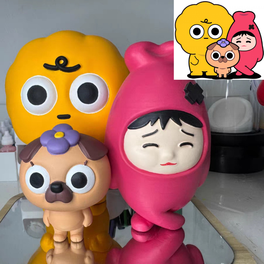 Custom 3D Printed Figurine Personalized Cartoon Mini Figure Hand-Painted