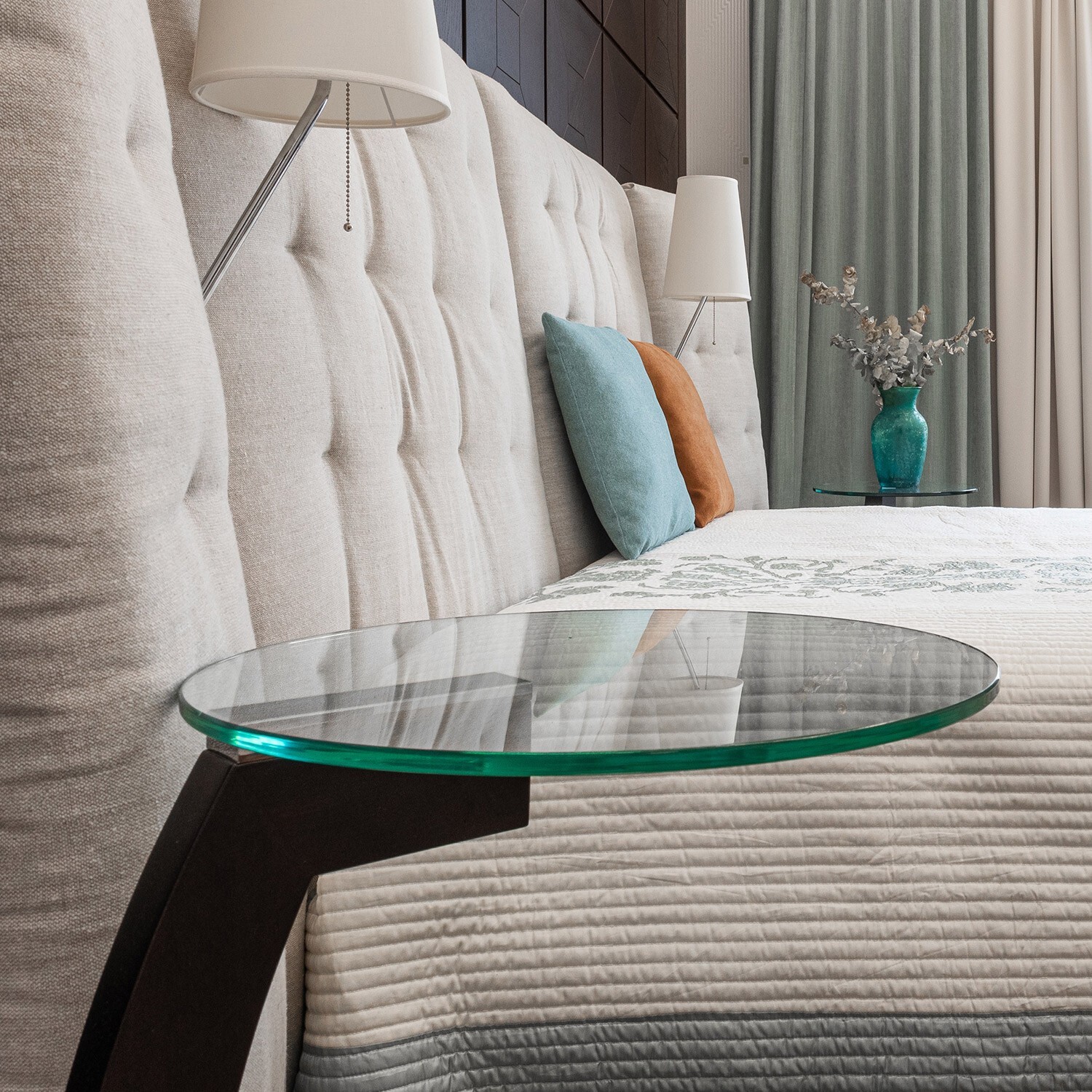 Round Table Top 20″ Glass Top Coffee Table 1/2″ Tempered Glass Flat Polish Edge