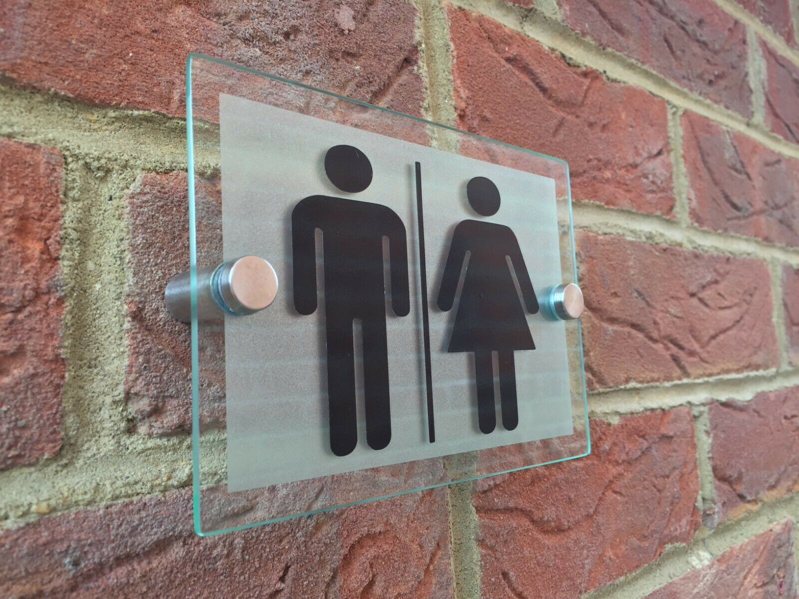 UNISEX MAN AND WOMEN TOILET LOO SIGNAGE, MALE AND FEMALE TOILET SIGN PLAQUE