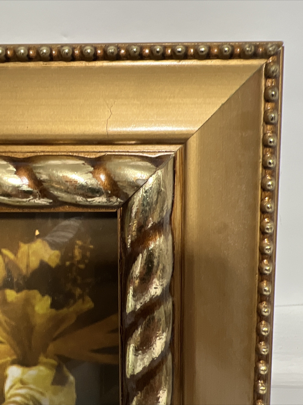 5”x7” Lasting Impressions Solid Wood Photo Picture Frame Ornate Gold Velvet