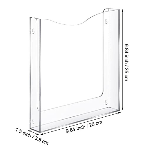 Wall Mount File Holder Acrylic File Holder Vertical Wall Organizer Clear