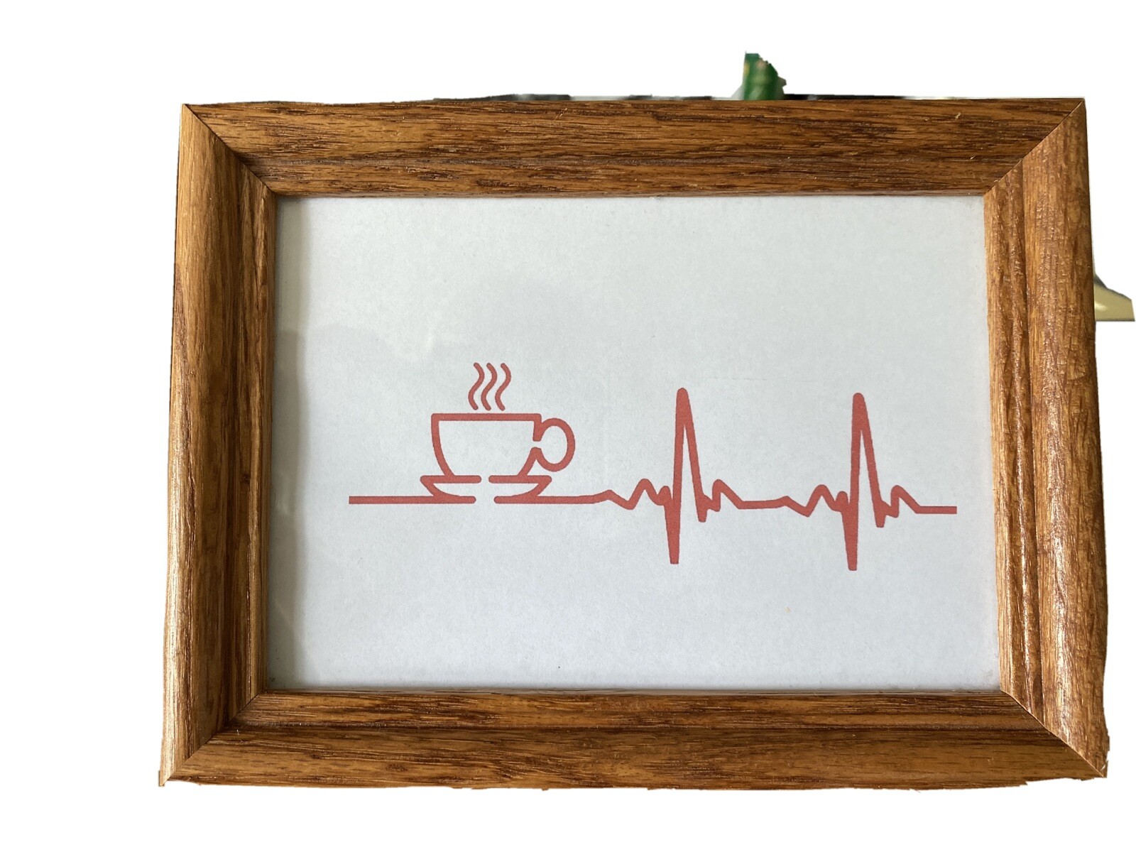 Coffee Lifeline, Heartbeat Framed Photo 6” X 8” Christmas/Birthday Starbucks