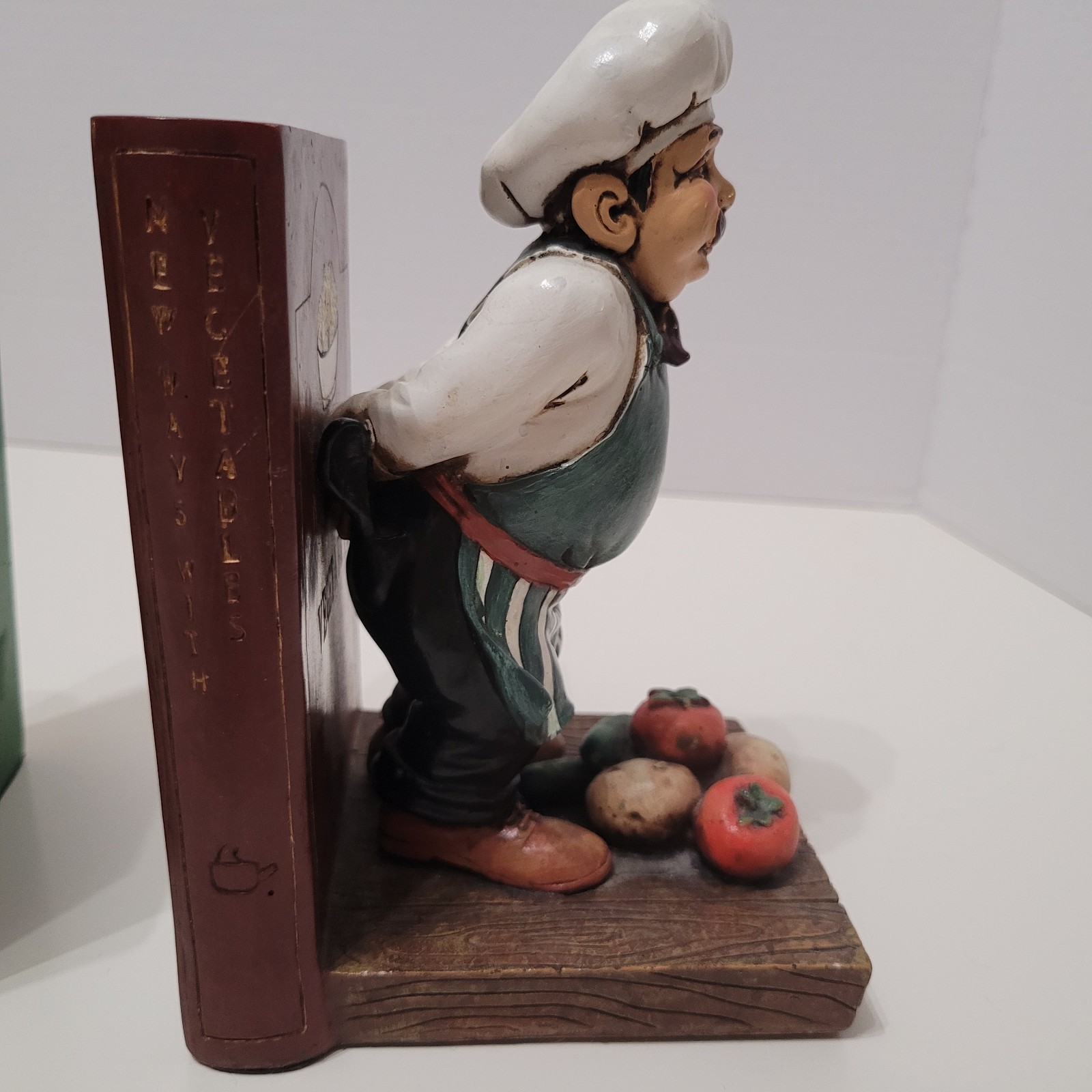 The Fat Chef Kitchen Decor Statue Book Ends Figure Collectibles SetOf 2 Complete