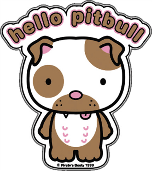 Hello Pitbull – Sticker – 2 3/4″ x 2 1/2″