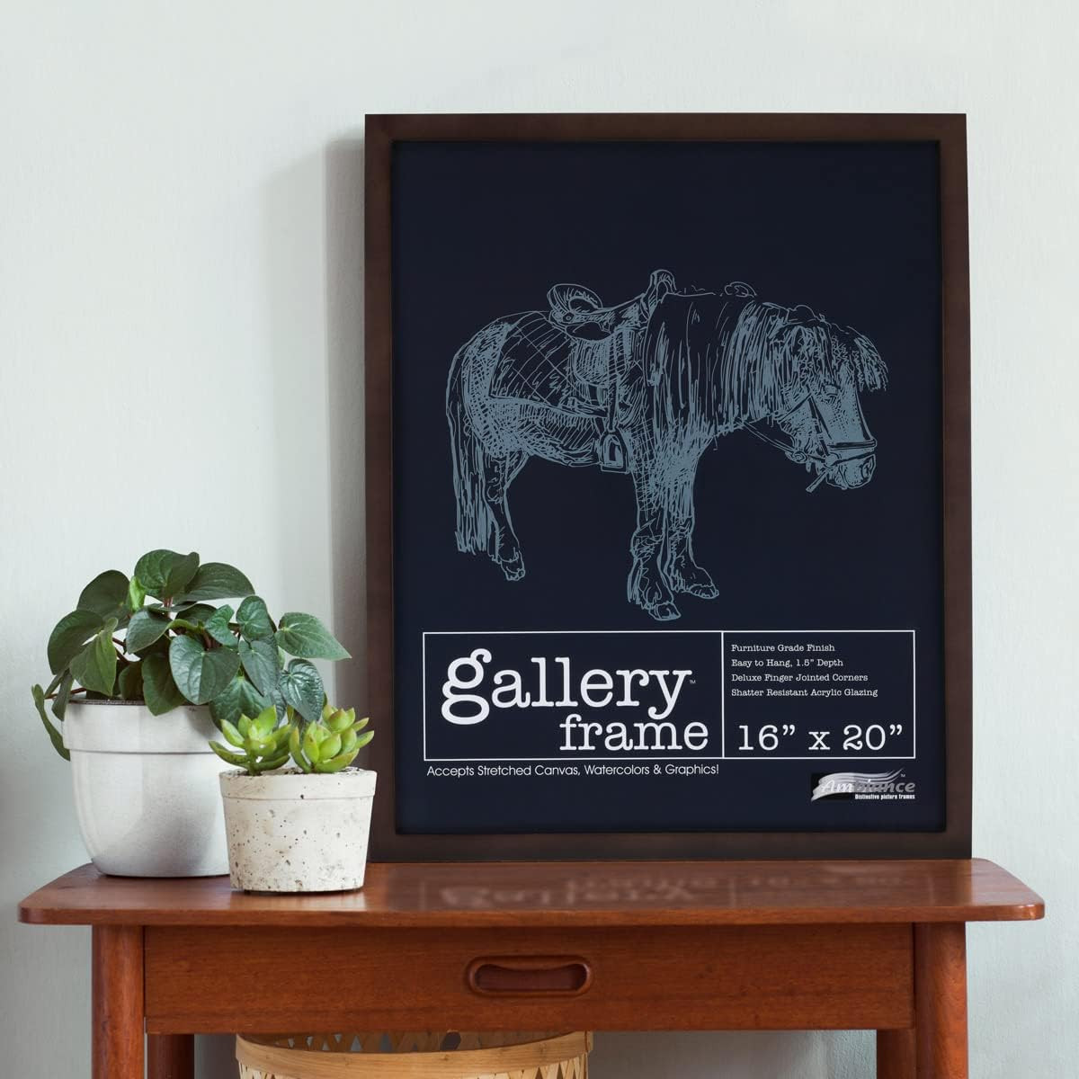 Espresso 11×17 Picture Frames – 1.5″ Deep, Vertical or Horizontal Display