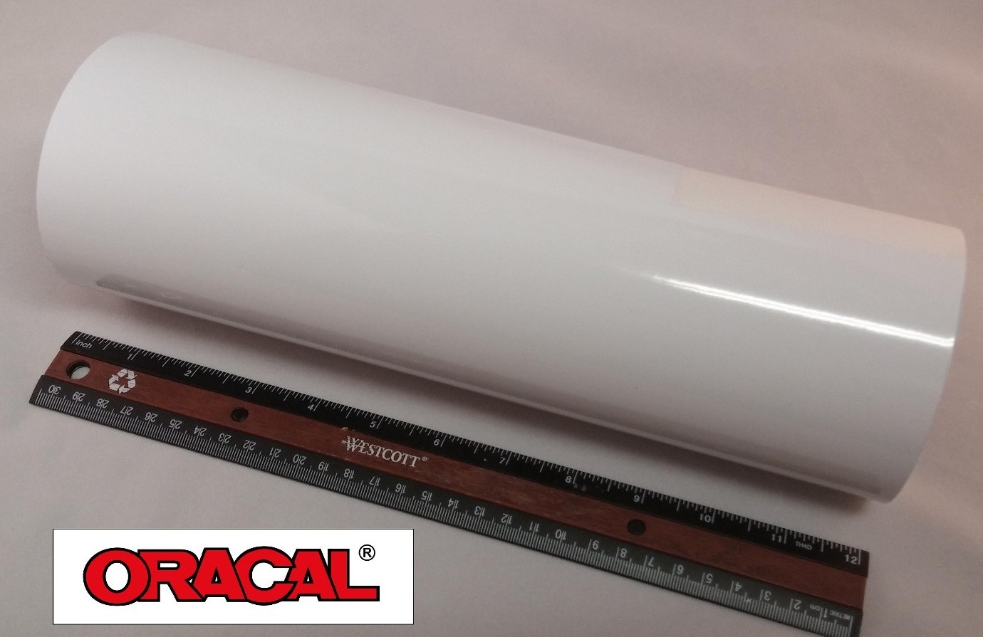 Lot of 2 Oracal Vinyl 12″ x 10yd rolls 641 White Vinyl 010 30 feet