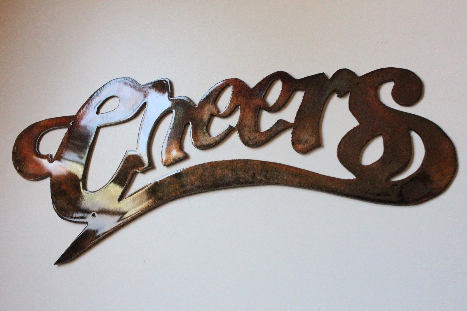 Cheers – Metal Wall Art Accents 6″ tall x 13 1/2″ wide