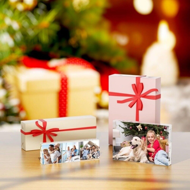 Acrylic Picture Frame Freestanding Double Sided Thickness Frameless Magnetic New