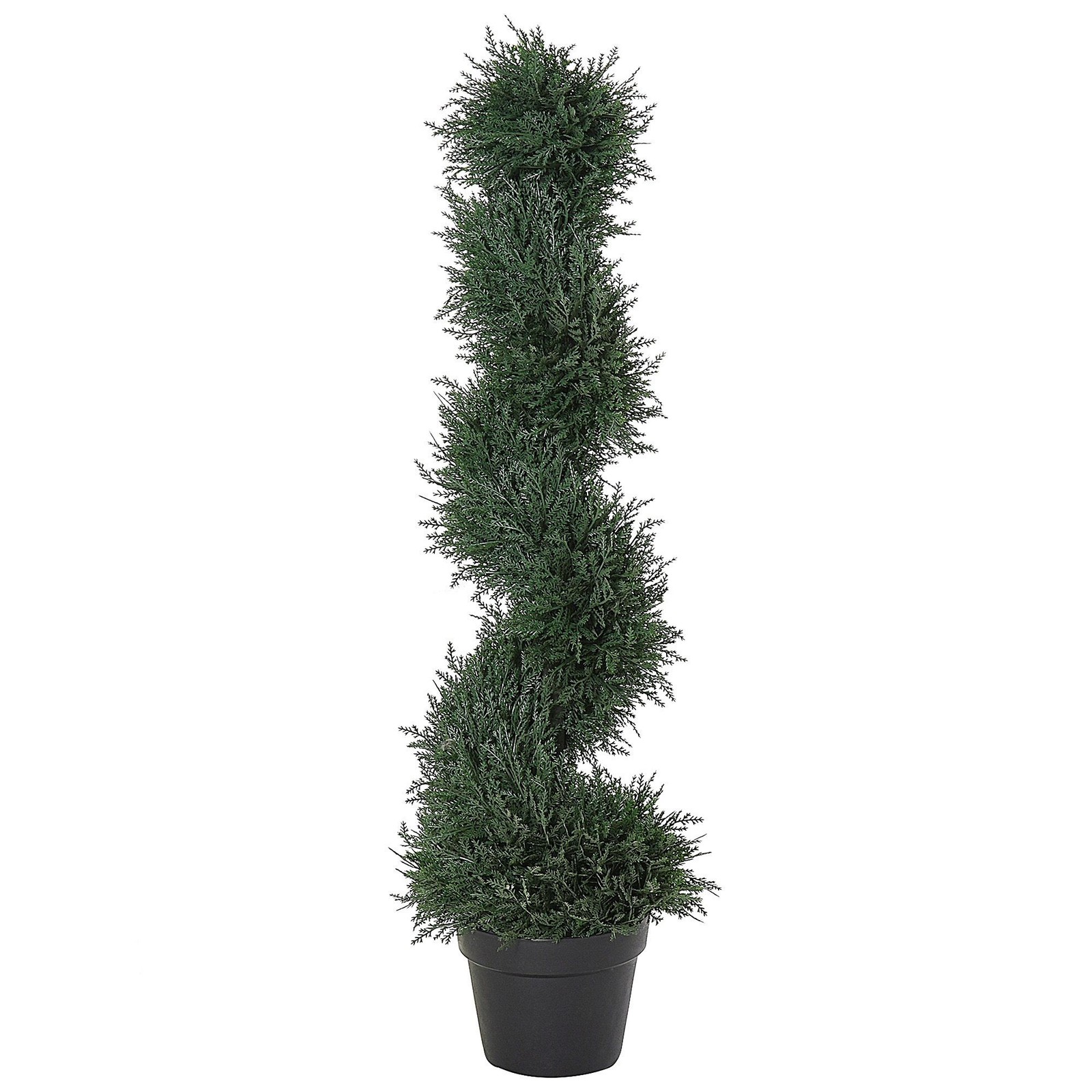 Easy-Care Spiral Artificial Cedar Tree 35.5in Height 7in Diameter