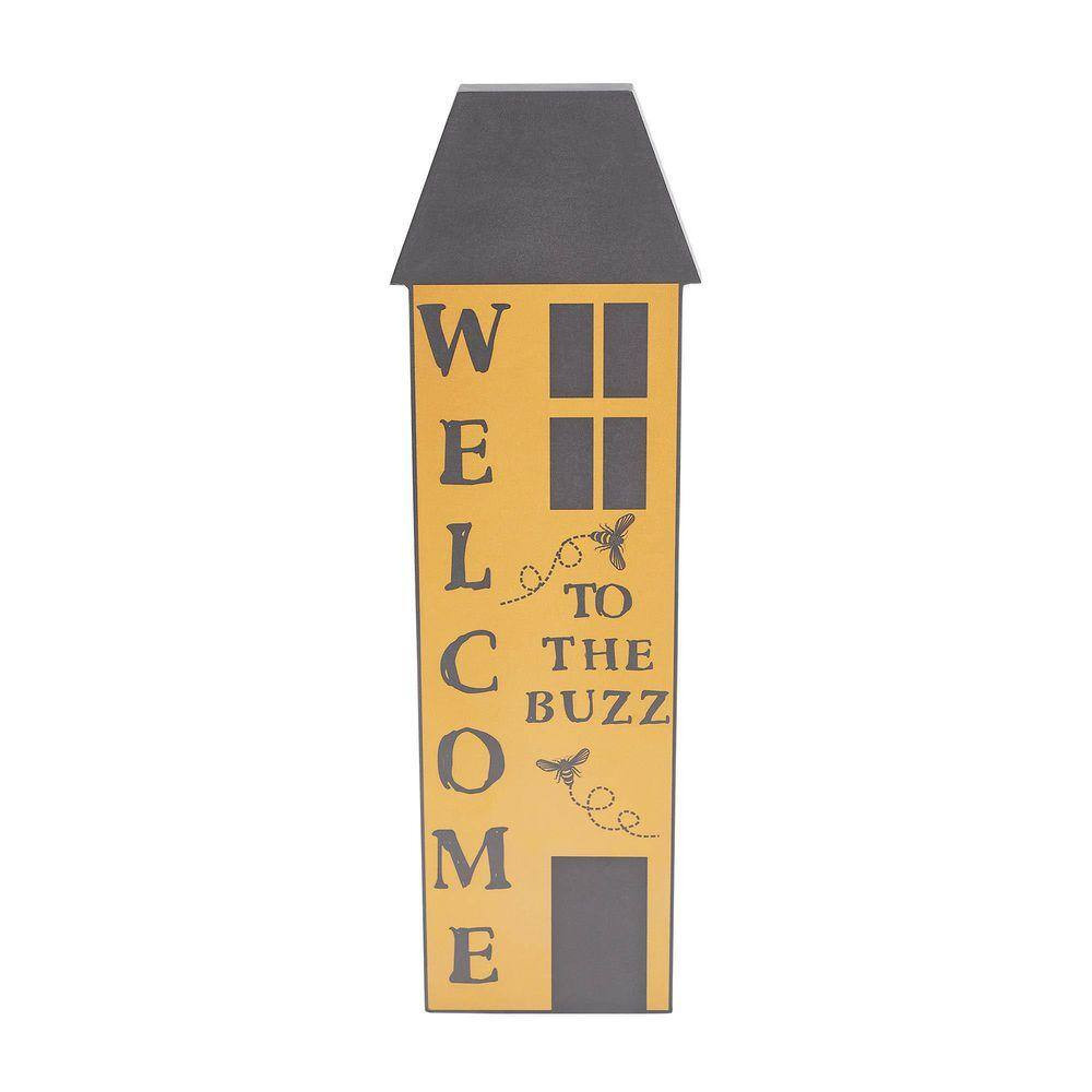 Buzzy Bees 23 In. X 7 In. Welcome to the Buzz Saltbox House MDF Wall Art