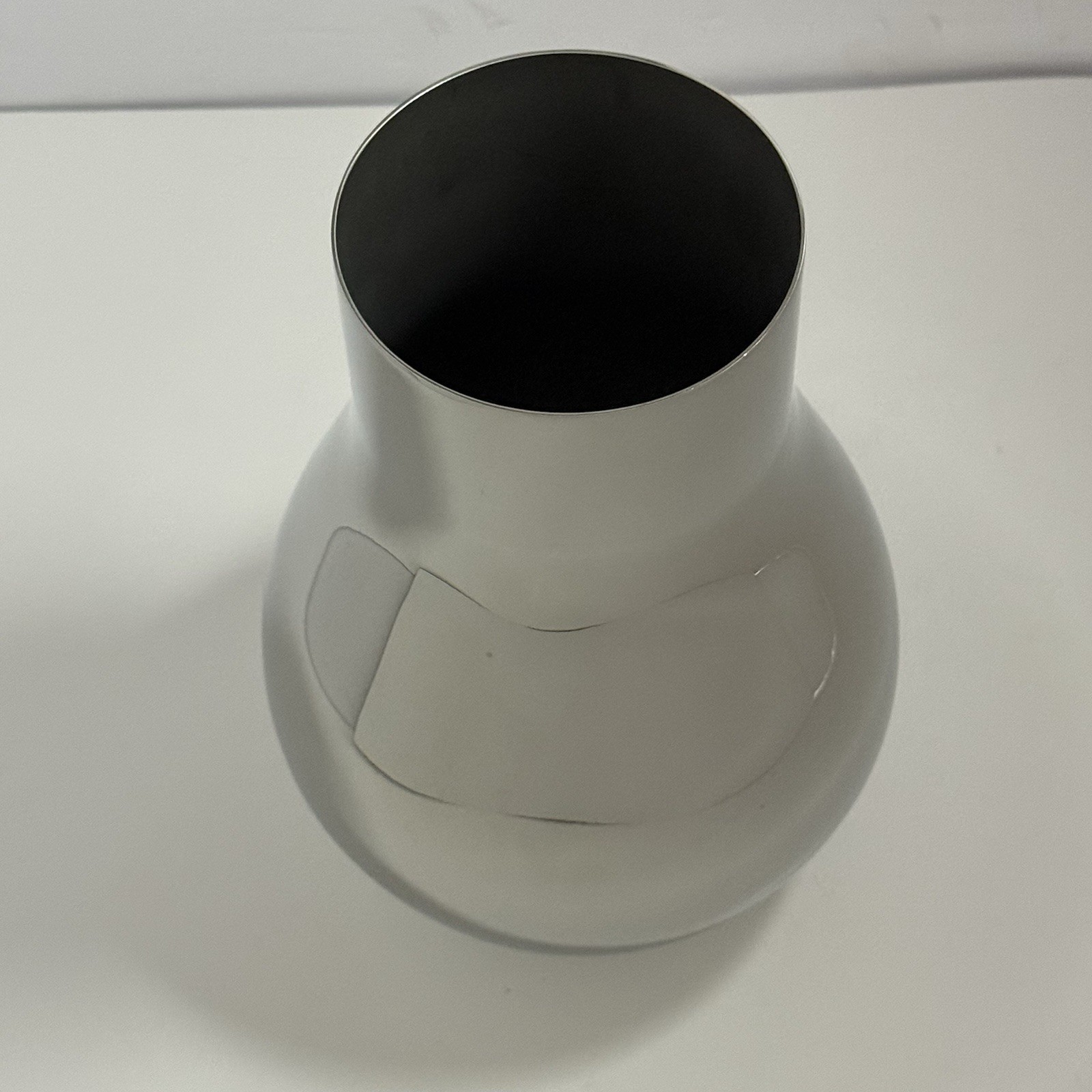 Georg Jensen Stainless Steel Vase Medium Modern standing 8.5” Tall