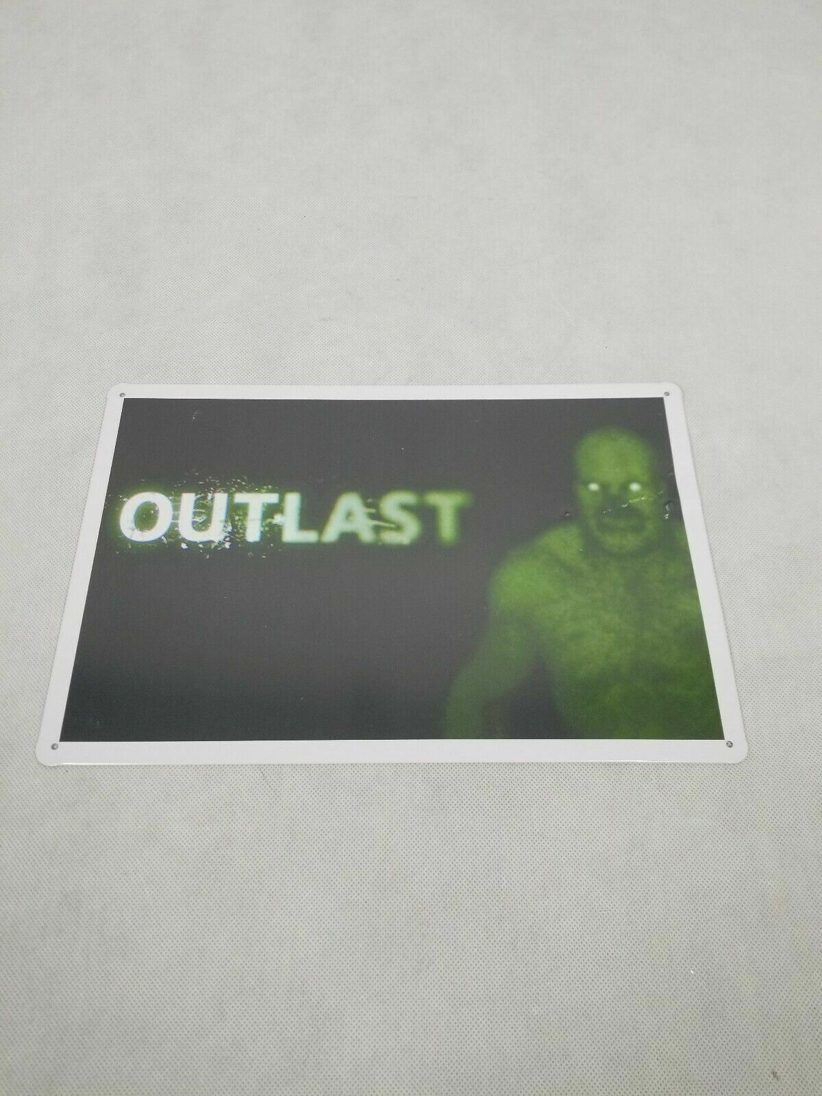 8×12″ Outlast Metal Sign Damaged Please See Pictures