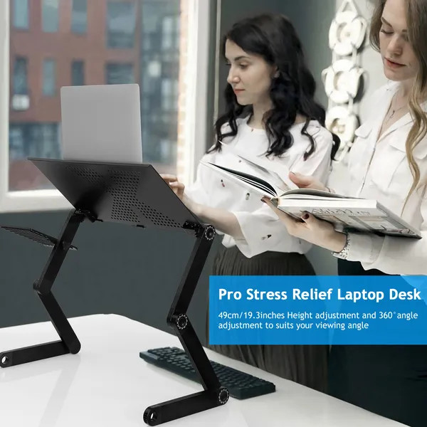 Foldable Laptop Table Bed Notebook Desk With Mouse Board Aluminum Alloy Breakfas